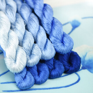 Other embroidery craftsmen no. 104 su embroidery mulberry silk thread entangled velvet flower silk embroidery thread handmade embroidery thread blue enchantress embroidery thread 8 colors each 1 large