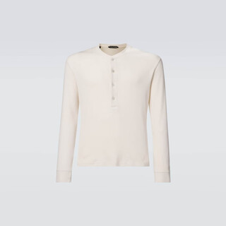 Tom ford men's henley shirt p00983414 white 2xl cn 195/108a