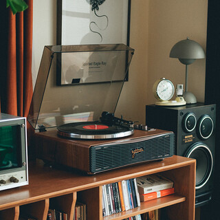 Syitren record player paron vinyl record player syitren vinyl record player gramophone audio turntable player walnut color
