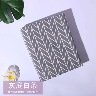 Jiazhilu tablecloth cotton and linen small fresh rectangular tablecloth coffee table cloth tablecloth ins style desk cloth student dormitory gray background white strips 100*150cm