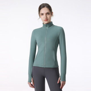 Alo yoga sportswear top jacket professional pilates yoga wear long sleeve running 2022 new autumn and winter spruce green l