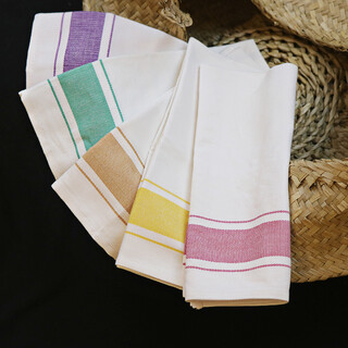 Luoshi hotel cotton mouth cloth 35*50cm* mixed color 5-pack glass wiping cloth special towel wine glass wiping cloth