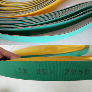 Four-sided planed nylon sheet base high-speed transmission wear-resistant flat belt textile dragon spindle belt yellow and green industrial synchronous conveyor belt 850*30*2 others