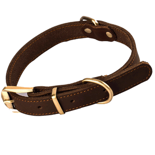 Cat sister wangdi dog collar leash cowhide large dog small medium dog leash dog collar m neck circumference (39-50) cm