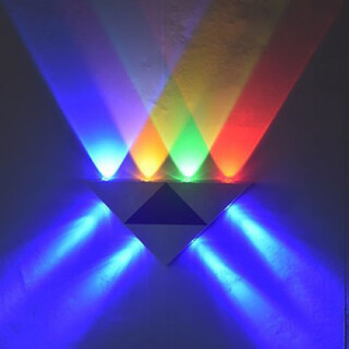 Micro led wall lamp modern minimalist creative corridor aisle bar club ktv background wall decoration colorful color-changing light 8w blue yellow green red + blue highlight model