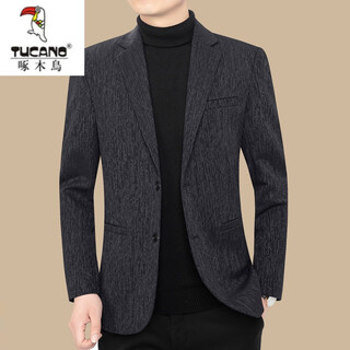Woodpecker (tucano) suit men's 2023 autumn new casual suit jacket middle-aged men's unisex spring and autumn dad's clothing top 1406 light blue 175/l (recommended 120-140jin jin equals 0.5 kg)