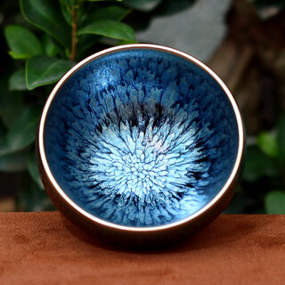 Songjiang jianzhan tea cup ceramic master cup personal high-end tea cup master office tea cup companion gift pure handmade flower cup