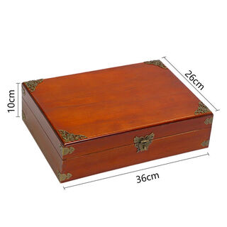 Camphor wood jewelry box, fully mortise and tenon camphor wood box, calligraphy and painting collection box, wedding box, solid wood box, customized pattern, camphor wood corner version, large size with lock