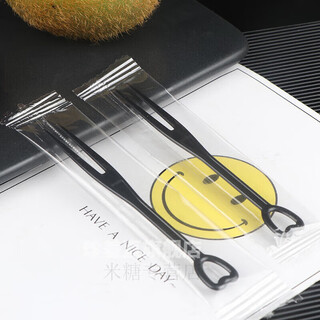 Disposable fruit forks individually packaged plastic fruit inserts fruit shop commercial fruit picks 10,000 pieces in the whole box heart-shaped black forks 10,000 pieces individually packed
