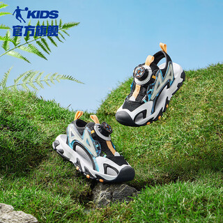 Jordan (qiaodan) children's shoes summer style boys' knob buckle wear-resistant shock-absorbing sandals-29