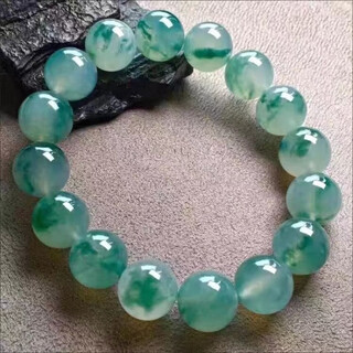 Royal collection grade burmese natural jade a grade ice type floating flowers round bead bracelet jade bracelet for men and women gifts selected old mine jadeite 10mm