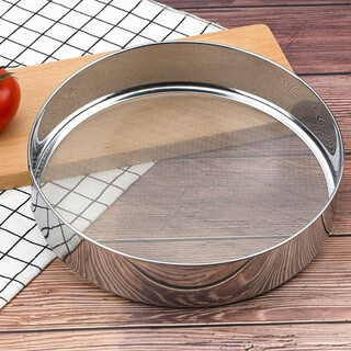 Enshousu stainless steel flour sieve filter sieve ultra-fine household sample leakage sieve kitchen baking tool 60 mesh sieve flour sieve about 24cm 1