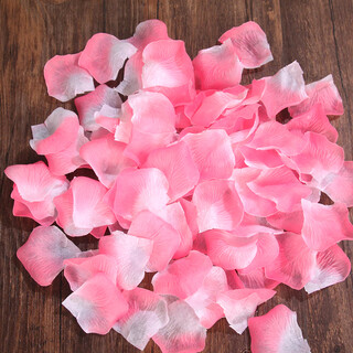 Valentine's day atmosphere layout, simulated petals, roses, proposal, marriage confession, birthday decoration, romantic wedding, bridal room, pink and white petals/120 pieces