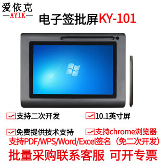 爱依克签批屏KY-101 10.1英寸屏原笔迹电子签名手写屏 数位屏 手写板 支持BS/CS二次开发对接 不限浏览器 KY-101(WINDS标配版)