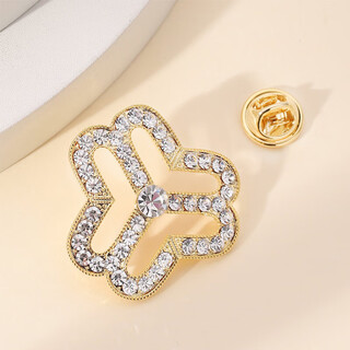 Rongxia women's federation logo brooch customized women's federation badge women's three-ring scarf button pin lapel pin