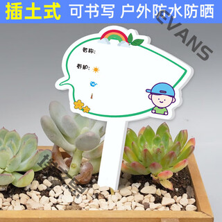 Xushansi kindergarten simulation pot brand gardening simulation flower pot simulation label signage succulent care brand diy handmade yhcd-03 10x16cm