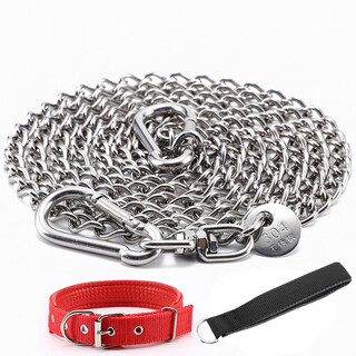 Wanlian 304 stainless steel dog chain large dog medium dog small dog iron chain collar dog leash anti-bite bulldog dog chain