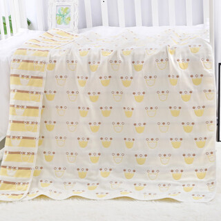 Acacia baby bath towel pure cotton gauze baby blanket blanket newborn children bath towel quilt pure cotton super soft absorbent small crown 6 layers of pure cotton antibacterial (6 layers of pure cotton gauze) 110*110cm
