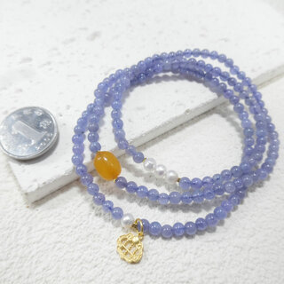 Baozha natural stone bracelet beeswax emerald lapis lazuli southern red tanzanite agarwood aquamarine turquoise original design 6421 lake blue