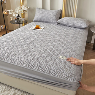 A-fontane quilted fitted sheet 2 meters by 2.2 meters class a maternal and infant grade raw cotton soy fiber fitted sheet mattress protector bed cover fanhua-daihui 1.5*2.0m