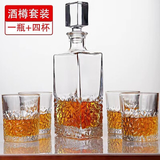 Ekaza ting glass whiskey glass set foreign wine bottle wine bottle red wine spirits cup bar ktv wine cabinet decorative wine set high bottle style 4