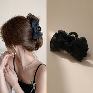 Chimera (chimera) high-end bow hair clip, temperament shark clip, hair clip on the back of the head, hair accessory, hair ornament, birthday gift for girls