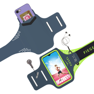 Fiegel marathon running mobile phone arm bag sports mobile phone arm bag men's women's universal fitness mobile phone bag mobile phone bag green huawei p50pro/ultra special