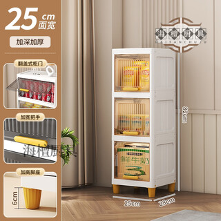 Japanese export narrow gap storage cabinet bathroom waterproof storage rack bathroom gap storage shelf toilet tea through丨25cm丨3 layers