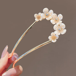 Dijing new chinese style u-shaped hairpin hairpin 2025 new high-end temperament hairpin birthday gift for girlfriend and wife temperament camellia hairpin