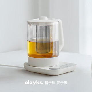 Olayks instant pear blossom pot health pot tea maker mini chinese medicine pot stewing medicine pot office health cup health kettle constant temperature kettle small kettle tao bai 1.5l 316 chassis + filter + 14-item menu tao bai