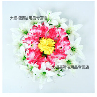 Tomb sweeping day wreath, simulated lily plastic flower memorial decoration, cemetery fake flower, chrysanthemum, tomb-sweeping wreath, lily wreath pink