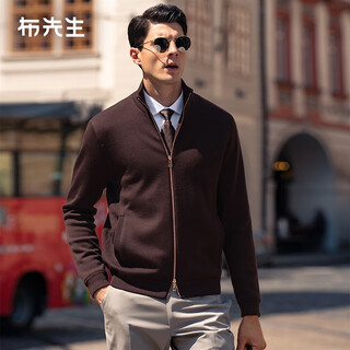 Mr. bu basulan wool zipper stand collar spring cardigan sweater men's knitted sweater bt12128 cigar cafe l (175)
