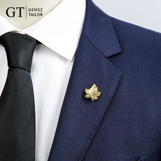 Shencheng gt shencheng fashionable retro maple leaf brooch men's business suit corsage personalized versatile suit decoration lapel pin gold