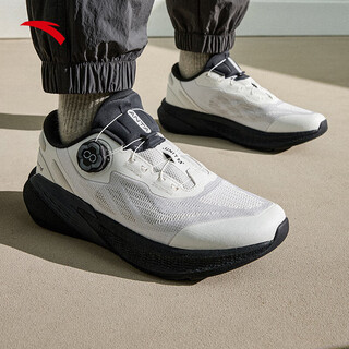 Anta burning max | men's training shoes, autumn and winter fitness squat shoes, strength training sports shoes for men, no laces, papery white/ink gray-5 40