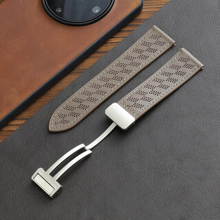 Suitable for huawei b7 crazy horse leather watch strap b6 bracelet genuine leather b5 breathable magnetic buckle men's and women's special b3 wristband oil bead leather brown (microporous) huawei/b7