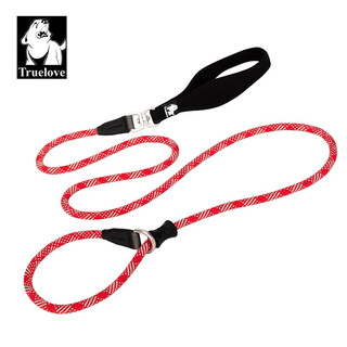 Truelove pet dog leash chain snake chain p chain dog walking rope explosion-proof okinawa p rope medium and large dog golden retriever one-piece red l-diameter 1.1cm rope length 180cm