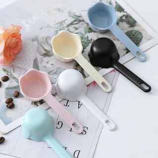 Bincoo flower shaped spoon coffee bean spoon measuring spoon fruit powder spoon colorful small spoon short handle long handle matching coffee utensils