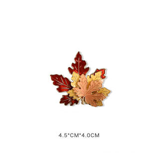 Miaolingge cute japanese style brooch into autumn maple leaf brooch for men and women couple personalized ins trendy metal badge bag decoration