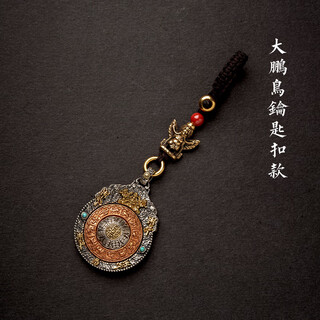 Tibetan hanwu tibetan anemone master manjusri nine palaces bagua card zodiac year necklace pendant good luck key pendant turning for men and women