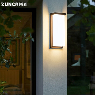 Zuncai entrance door wall lamp, outdoor waterproof villa door front lamp, courtyard exterior wall lamp, outdoor balcony terrace lamp, modern mains type/a type garden wall lamp, large 36w warm light
