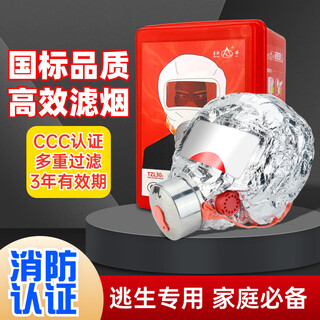 Zhe'an guangxiao filter self-rescuing respirator tzl30a gas mask fire mask fire escape mask household 3c smoke filter enhanced version 20 pieces/box hot sale