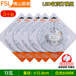 Xuanzhi foshan lighting ceiling lamp led light wick foshan bulb lighting replacement lamp panel light source module super dazzling lamp panel 5 pack 13w white light large volume pack
