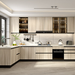 Goldenhome, integrated cabinets, customized cabinets, stove and cupboards, integrated cabinets, quartz countertops, kitchen cabinets, whole house customization, prepaid non-commodity price