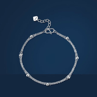 Jincaifu platinum bracelet personalized women's round bead bracelet birthday gift to girlfriend pt950 platinum chain platinum round bead bracelet about 3g