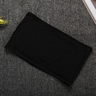 One-line circumference anti-exposure tube top underwear women's base underwear women's bra base wrap breast underwear thin single piece black