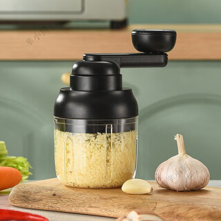 Mi xiaochu hand-cranked garlic artifact meat grinder small household manual garlic electric stirring pounding and cutting minced garlic grinder manual model king kong black garlic pounder 252ml