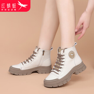 Red dragonfly martin boots for women, british women's boots, thick soles, slimming, street style high-top shoes, versatile boots for women wxc430081