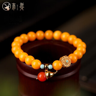 Mujue amber raw stone beeswax bracelet women's jade heather southern red accessories chicken fat yellow full honey old wax bracelet