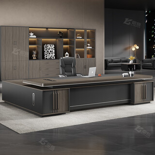 Simple modern boss desk and chair combination chairman single executive desk president manager desk office furniture 3.2 meters thickened double cabinet boss desk + boss chair