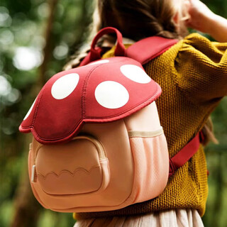 Yukdati kindergarten school bag girls boys children's bag backpack cartoon spring outing backpack baby light backpack red mushroom large 2-5 years old